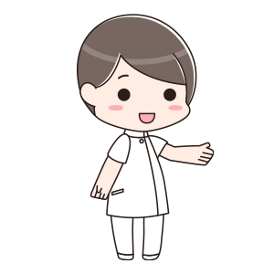 説明する女性