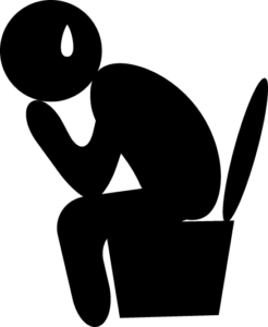 トイレでがんばる人